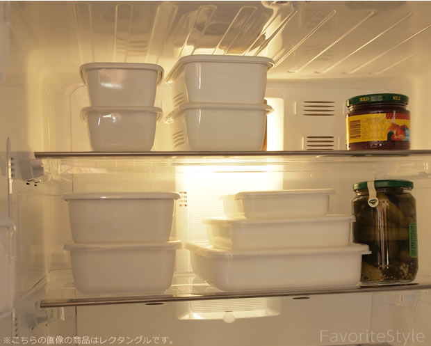 野田琺瑯 持ち手付ストッカー角型L 密閉蓋付　