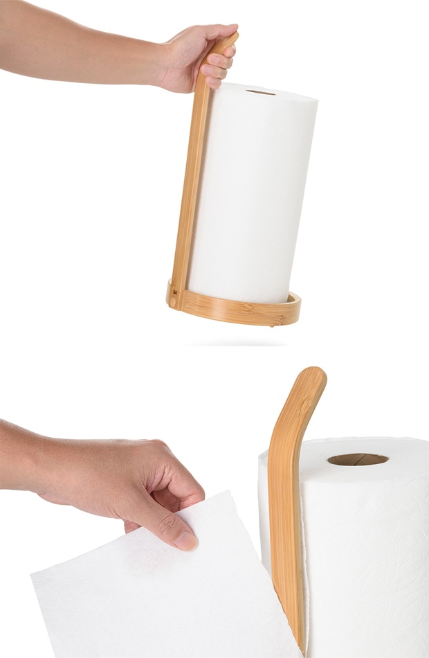 GUDEE キッチンペーパーホルダー 縦型 木製 竹 キッチンペーパースタンド DOI KitchenPaper towel holder GudeeLife　GUDEE