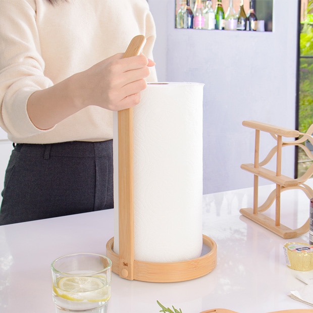 GUDEE キッチンペーパーホルダー 縦型 木製 竹 キッチンペーパースタンド DOI KitchenPaper towel holder GudeeLife　GUDEE