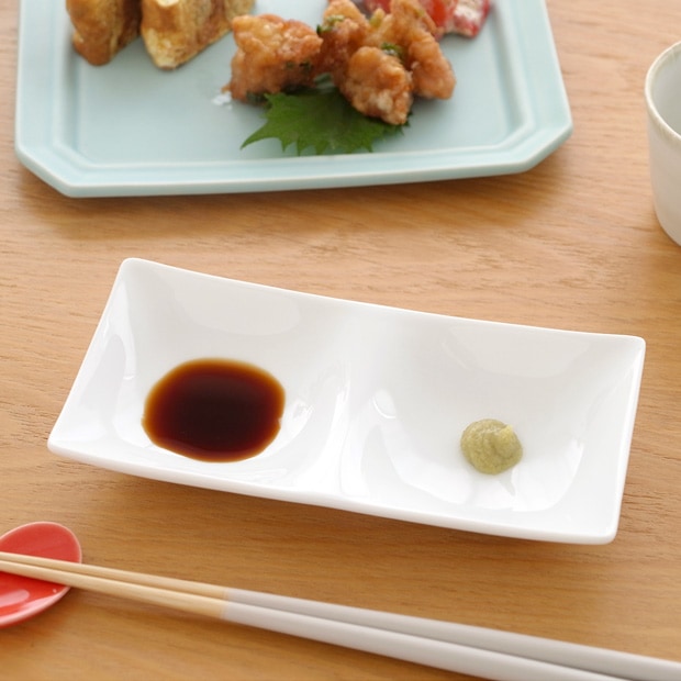 ミヤマ kowake コワケ 2つ仕切り皿 白磁 miyama プレート 皿 日本製 食器 05-076-101