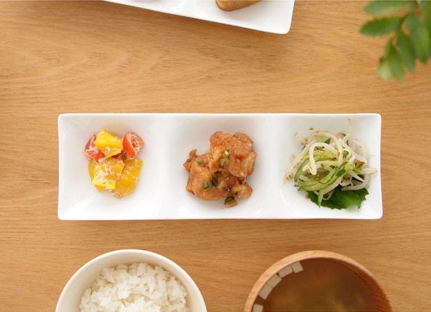 ミヤマ kowake コワケ 3つ仕切り皿 白磁 miyama プレート 皿 日本製 食器 05-075-101
