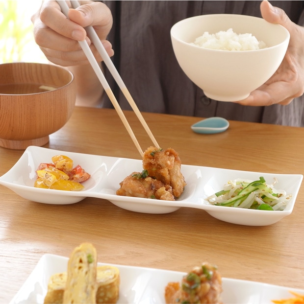 ミヤマ kowake コワケ 3つ仕切り皿 白磁 miyama プレート 皿 日本製 食器 05-075-101