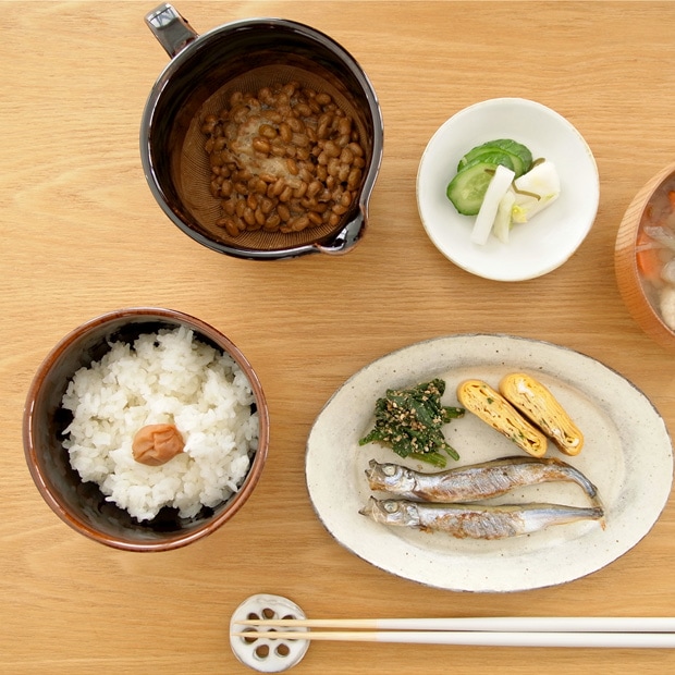 小石原焼 納豆鉢 納豆 小鉢 ドレッシング ソース 片口 陶器 圭秀窯 けいしゅうがま 手仕事 器 手作り 和食器 日本製