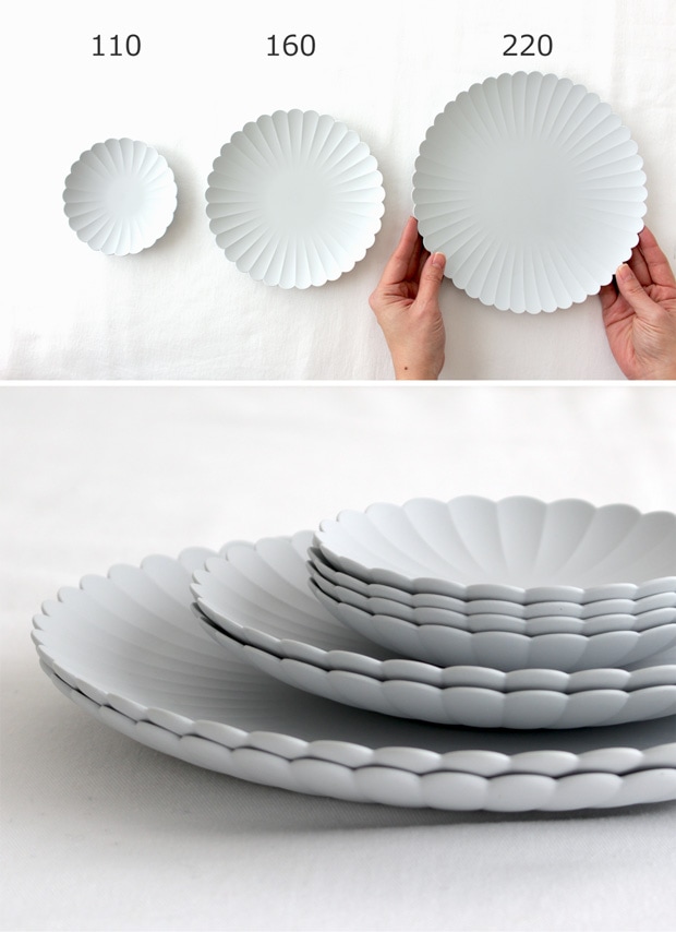 1616 / arita japan TY Palace 220 2枚セット 化粧箱入り パレス 有田焼 パレスプレート 220mm アリタジャパン グレー 磁器 TY Standard 日本製 百田陶園