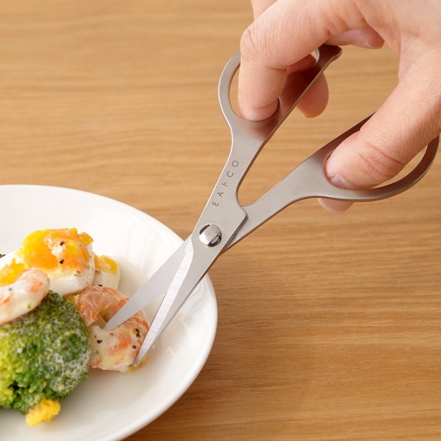 ヨシカワ EAトCO イイトコ Cutlery Hasami カトラリーハサミ ステンレス製 日本製 ケース付き 卓上はさみ ミニキッチンばさみ
