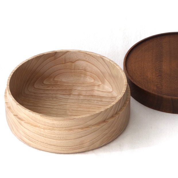畑漆器店 SOJI hako M col. 13.5cm 山中漆器 木製 日本製 弁当箱 ランチボックス 収納ケース 丸型 円