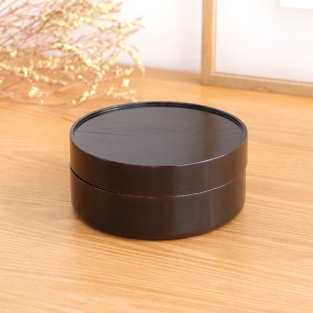 畑漆器店 SOJI hako M 漆 col. 山中漆器 木製 日本製 弁当箱 ランチボックス 収納ケース 丸型 円