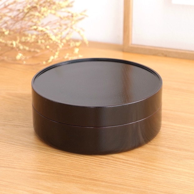 畑漆器店 SOJI hako 漆 L col. 山中漆器 木製 日本製 弁当箱 ランチボックス 収納ケース 丸型 円