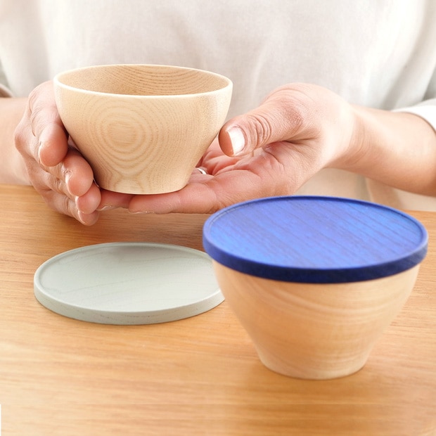 畑漆器店 KOMA pair set col. ペアセット 山中漆器 木製 日本製 湯呑椀 小皿 カップ ソーサ―  2個セット