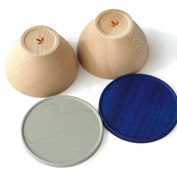 畑漆器店 KOMA pair set col. ペアセット 山中漆器 木製 日本製 湯呑椀 小皿 カップ ソーサ―  2個セット
