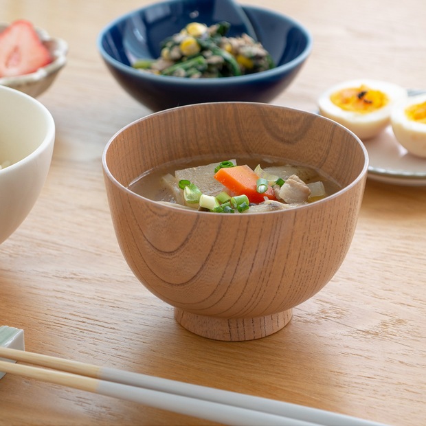 SHIRASAGI サブロク椀 仙才 せんさい けやき 欅 漆黒 漆赤 漆茶 ベージュ グレー お椀 汁椀 みそ汁 日本製 天然木 白鷺木工