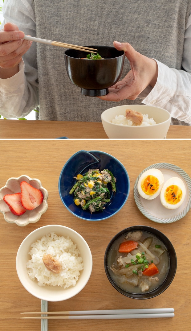 SHIRASAGI サブロク椀 仙才 せんさい けやき 欅 漆黒 漆赤 漆茶 ベージュ グレー お椀 汁椀 みそ汁 日本製 天然木 白鷺木工