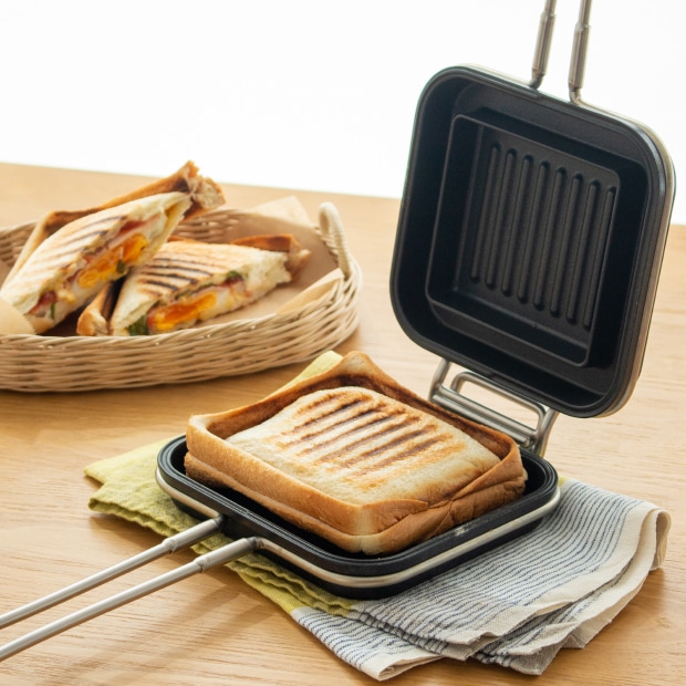 家事問屋 ホットパン ホットサンドメーカー ホットサンド おうちカフェ 日本製 made in Japan アウトドア キャンプ 直火 IH対応 贈り物 37969