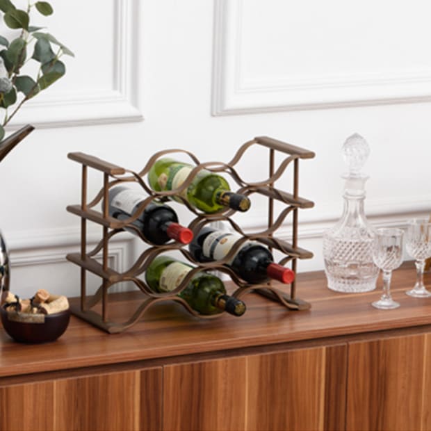 GUDEE ワインラック 9本用 ワイン収納 保管 木製 竹 WAVI Wine rack 9-bottle ブラウン GudeeLife