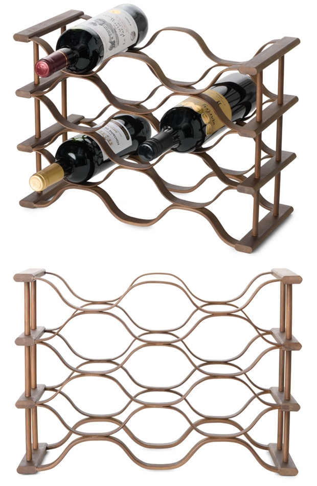 GUDEE ワインラック 9本用 ワイン収納 保管 木製 竹 WAVI Wine rack 9-bottle ブラウン GudeeLife　GUDEE