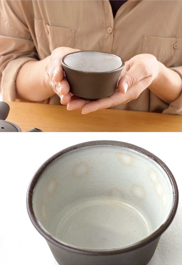 かもしか道具店 煎茶碗 直 湯呑 湯のみ 茶時間 日本製 萬古焼 陶器 茶器 日本茶 ギフト