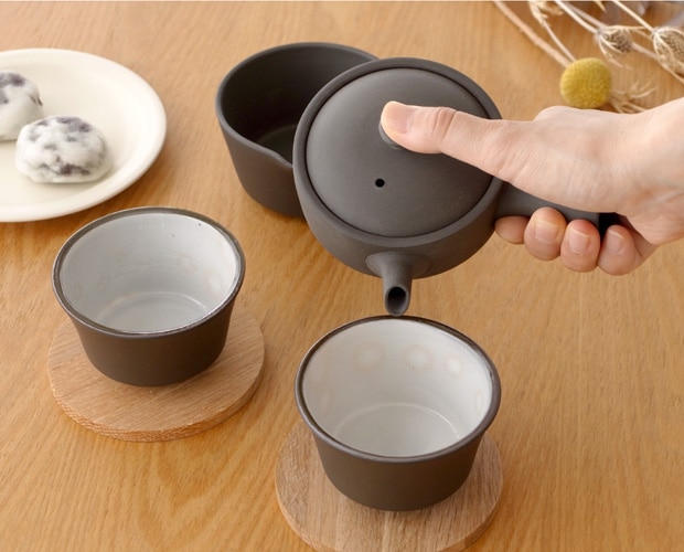 かもしか道具店 煎茶碗 直 湯呑 湯のみ 茶時間 日本製 萬古焼 陶器 茶器 日本茶 ギフト