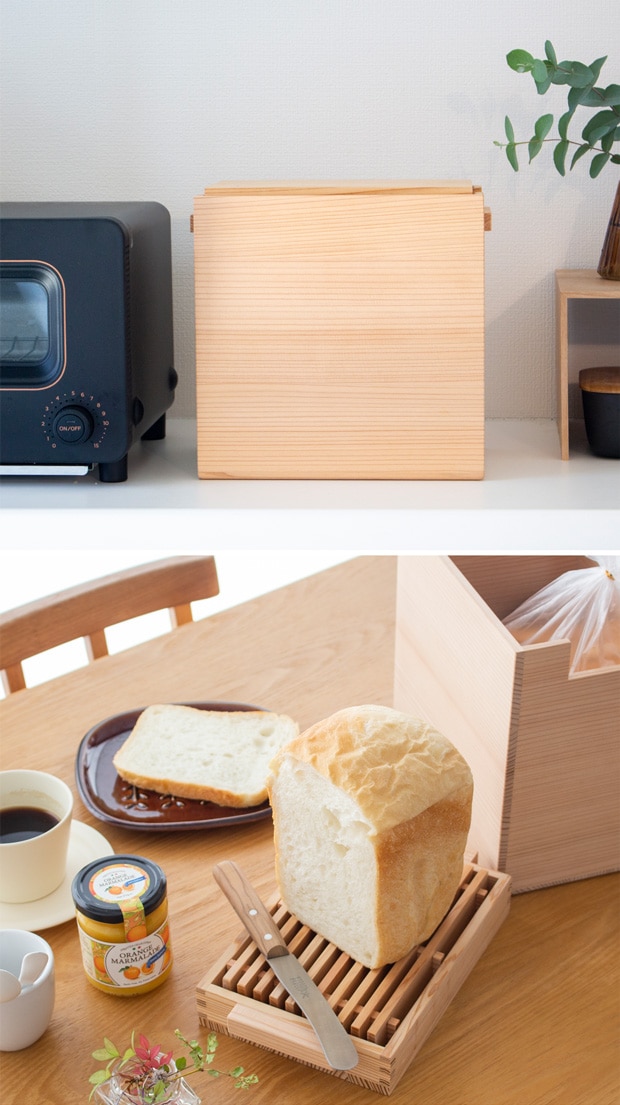 天然杉のブレッドケース すのこ付き 杉 いなかず商店
