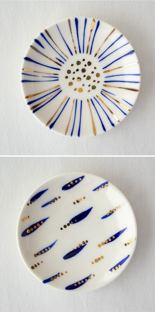 POTPURRI ポトペリー 金群青 Small plate 豆皿 2枚セット