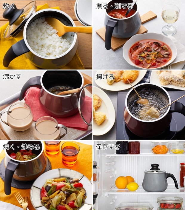 WMF ヴェーエムエフ フュージョンテック ミネラル マルチポット 14cm 鍋 ガラス蓋付き 直火 IH対応 レシピ付き