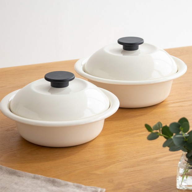 野田琺瑯 ココナベ 個々鍋 大 小 2個セット 21cm 19cm