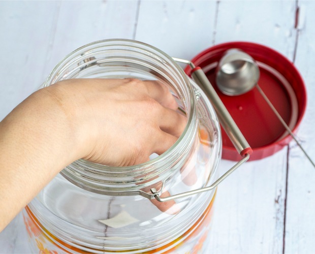 アデリアレトロ 貯蔵びん 3L レードル付き 昭和レトロ 復刻 果実酒 保存瓶 保存容器 大容量 日本製 アデリア