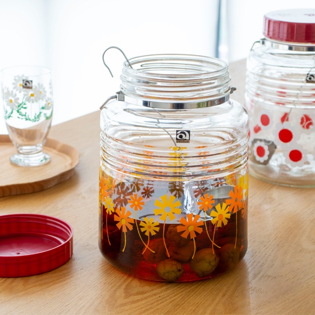 アデリアレトロ 貯蔵びん 3L レードル付き 昭和レトロ 復刻 果実酒 保存瓶 保存容器 大容量 日本製 アデリア