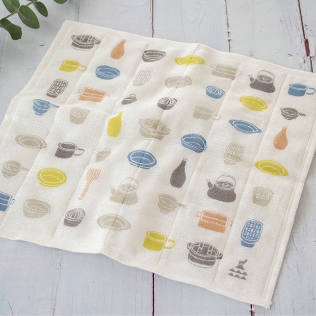 かもしか道具店 蚊帳のふきん 29.5×29.5cm 綿 レーヨン 日本製 布巾 キッチンクロス かやふきん 食器拭き お手拭き 台拭き