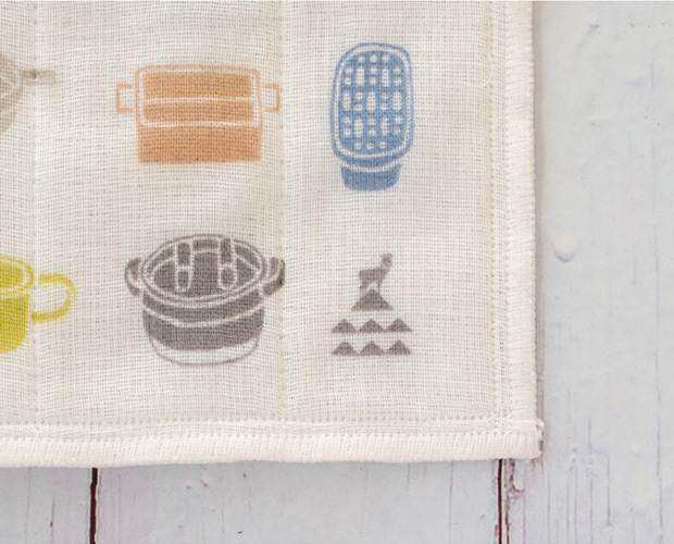 かもしか道具店 蚊帳のふきん 29.5×29.5cm 綿 レーヨン 日本製 布巾 キッチンクロス かやふきん 食器拭き お手拭き 台拭き