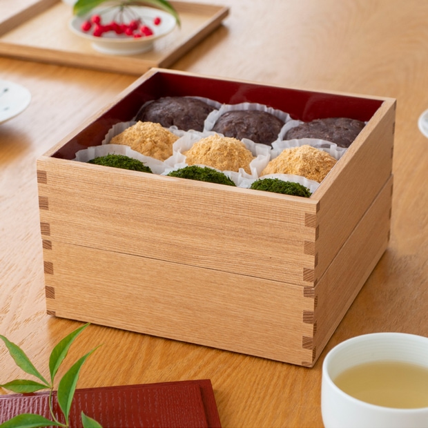松屋漆器店 重箱 白木塗タモ6.0 二段 6寸 内朱 白木 約18×18cm 木製 日本製 おしゃれ タモ お重 天然木