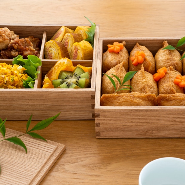 松屋漆器店 重箱 白木塗タモ6.0 二段 6寸 ナチュラル 白木 約18×18cm 木製 日本製 おしゃれ タモ お重 天然木