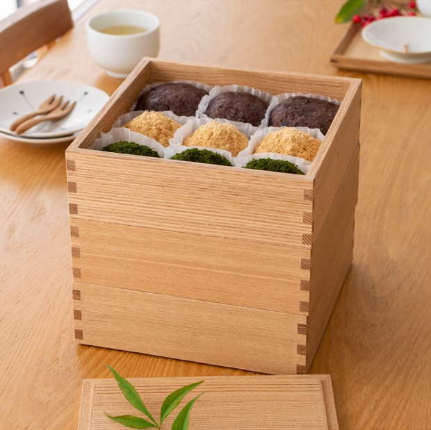 松屋漆器店 重箱 白木塗タモ6.0 三段 6寸 ナチュラル 白木 約18×18cm 木製 日本製 おしゃれ タモ お重 天然木