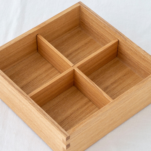 松屋漆器店 白木塗タモ 6寸重箱用 六つ切仕切り 重箱 仕切り 白木 組み立て式 木製 日本製 おしゃれ タモ お重 天然木