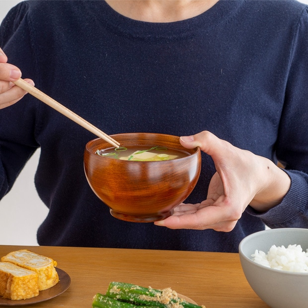 漆 めいぼく椀 中 けやき ぶな さくら 漆 お椀 汁椀 みそ汁 日本製 天然木 薗部産業
