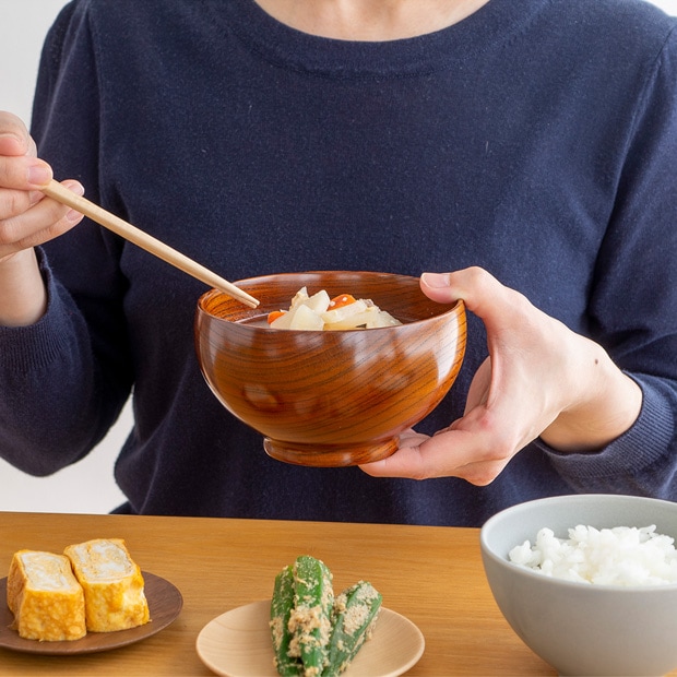 漆 めいぼく椀 大 けやき ぶな さくら 漆 お椀 汁椀 みそ汁 日本製 天然木 薗部産業