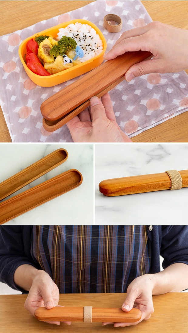 はしばこ 小 箸箱 チェリー メープル 天然木 薗部産業 クラフト木の実 薗部産業