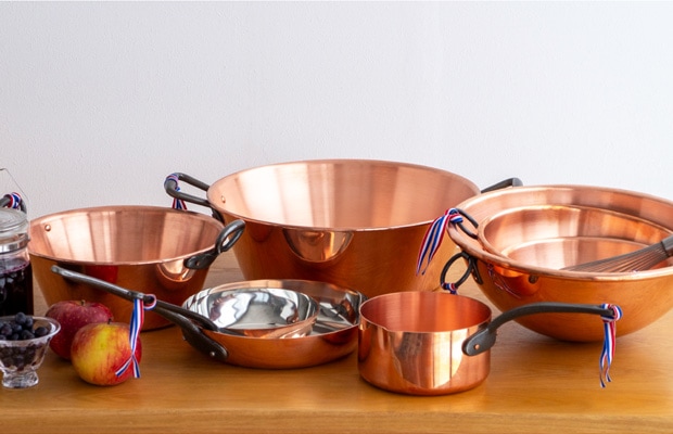 BAUMALU 銅のフライパン 16cm フランス製 ボウマル ガス火専用 銅製 パンケーキ 内側錫引き有り