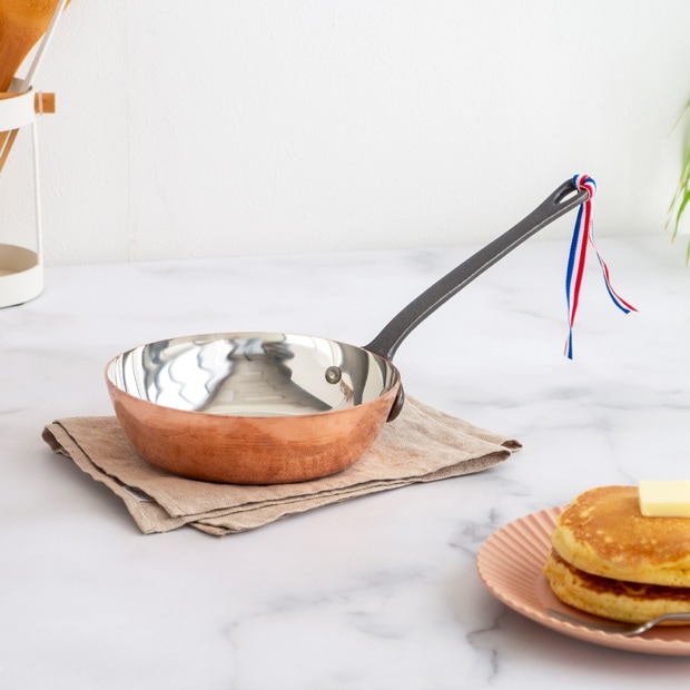 BAUMALU 銅のフライパン 16cm フランス製 ボウマル ガス火専用 銅製 パンケーキ 内側錫引き有り