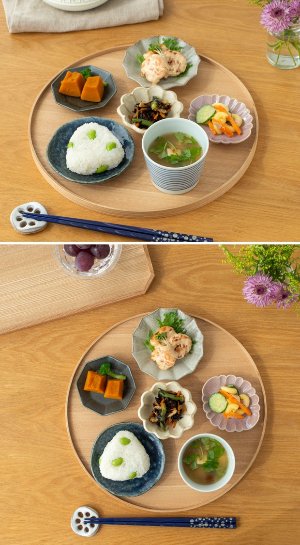 松屋漆器店 白木塗タモ 10.0 丸盆 約30.4×30.4 ナチュラル お盆 木製トレー トレー 白木 木製 日本製 カフェ タモ 天然木 丸