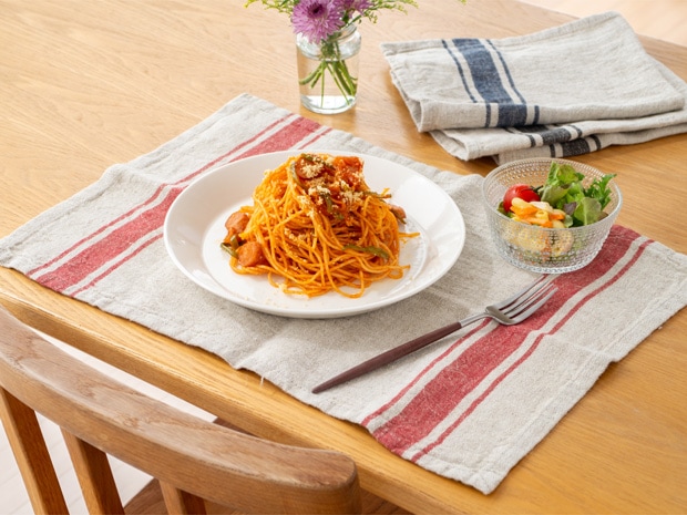 ランチョンマット リネン ストライプ 4枚セット 洗える テーブルマット プレースマット 食卓 麻 布 キッチンクロス キッチンタオル Sankara. サンカラ