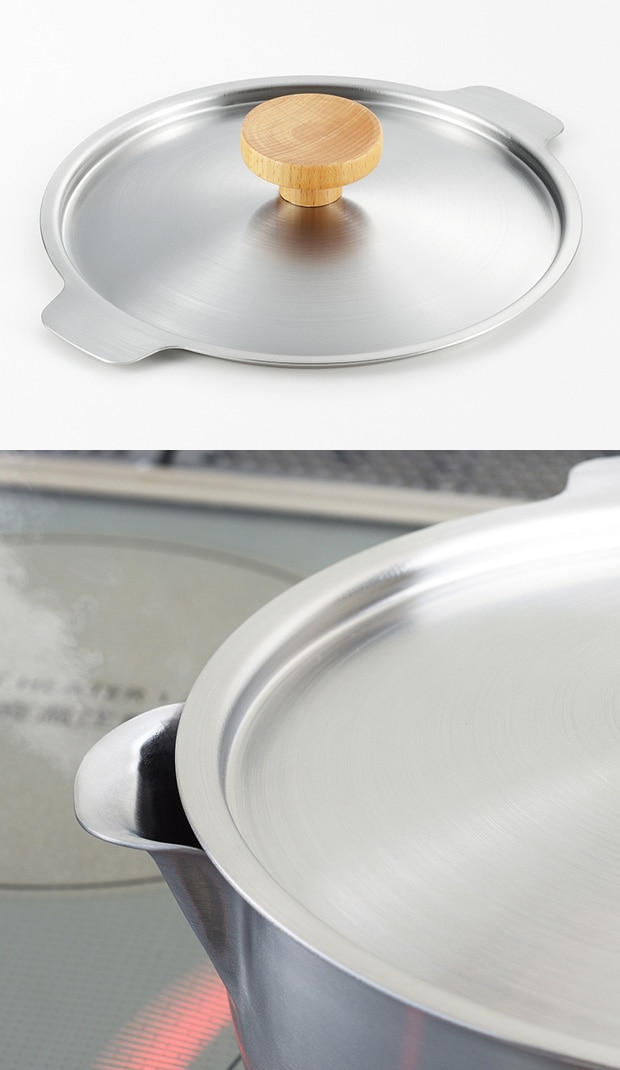 ヨシカワ aikata アイカタ 両口ステンレス雪平鍋18cm用蓋 蓋 鍋蓋 フタ 18cm ステンレス製 日本製