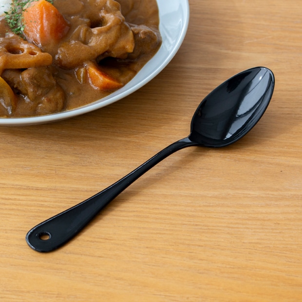 デザートスプーン 琺瑯 ホーロー カトラリー Noir ノワール takakuwa 高桑金属 手作り 職人 黒 ブラック ディナー スプーン 日本製