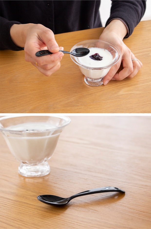 プチスプーン 琺瑯 ホーロー カトラリー Noir ノワール takakuwa 高桑金属 手作り 職人 黒 ブラック 子供用 スプーン 日本製