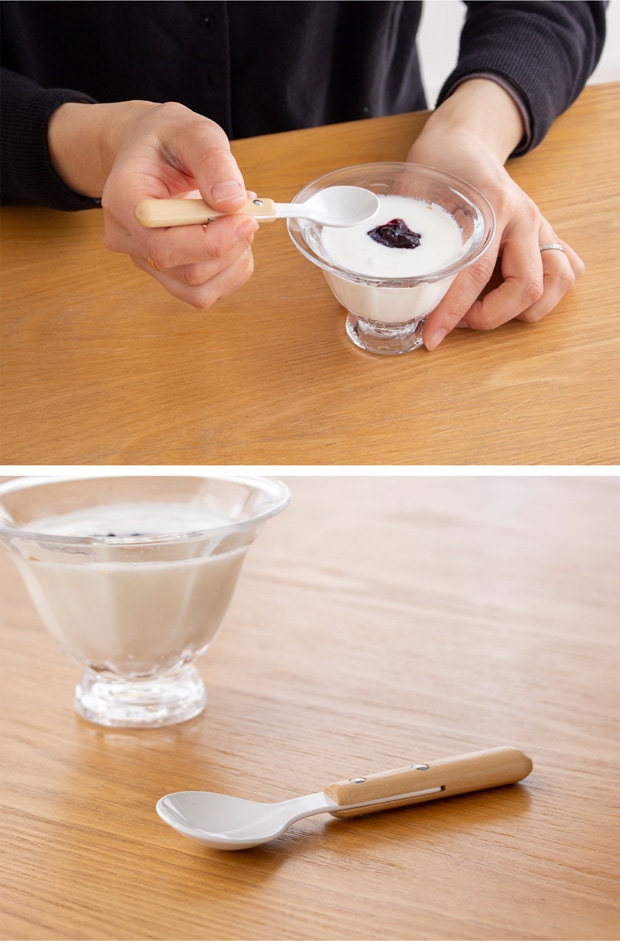 ミニスプーン 琺瑯 ホーロー カトラリー natural blanc ナチュラルブラン 高桑金属 白 ホワイト 子供用 スプーン 日本製