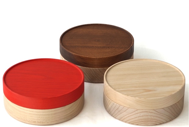 畑漆器店 SOJI hako M col. 13.5cm 山中漆器 木製 日本製 弁当箱 ランチボックス 収納ケース 丸型 円