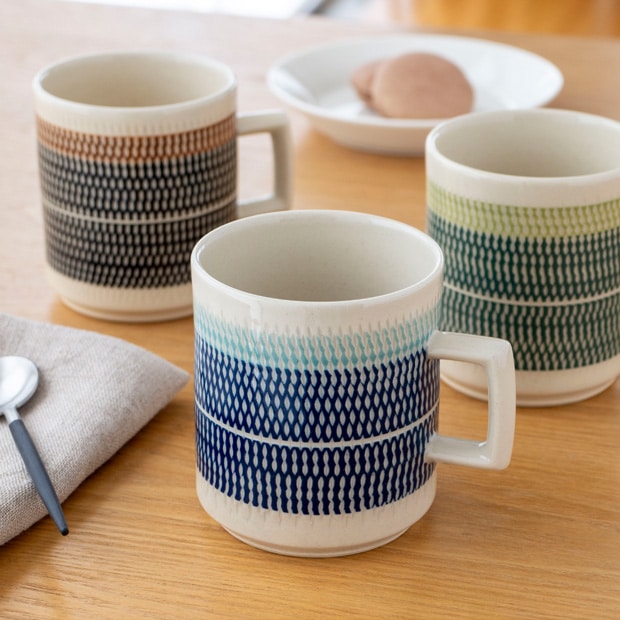 祥風窯 マグカップ マグ 美濃焼 日本製 KANNA 飛び鉋 手作り ハンドメイド 器 うつわ 作家物 手仕事 陶器