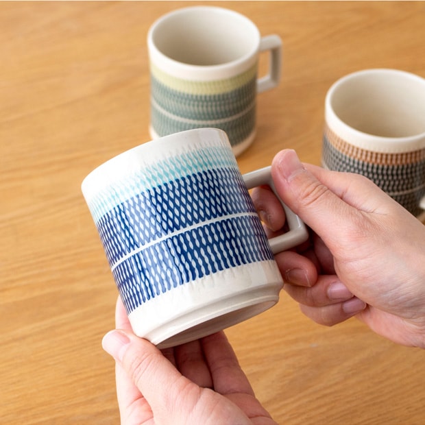 祥風窯 マグカップ マグ 美濃焼 日本製 KANNA 飛び鉋 手作り ハンドメイド 器 うつわ 作家物 手仕事 陶器