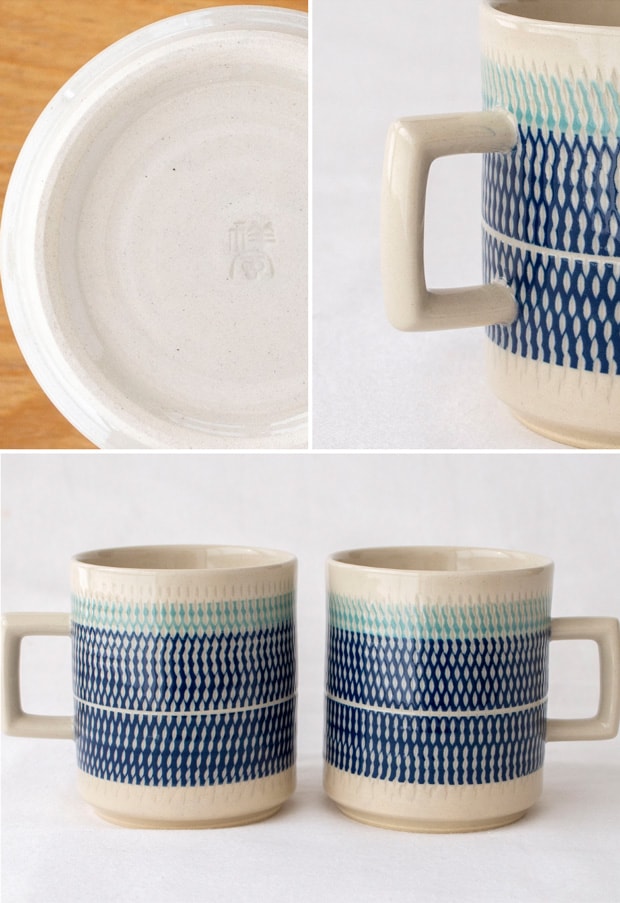祥風窯 マグカップ マグ 美濃焼 日本製 KANNA 飛び鉋 手作り ハンドメイド 器 うつわ 作家物 手仕事 陶器