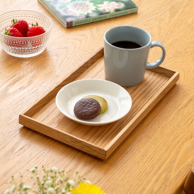カフェトレー S なら 楢 トレー トレイ お盆 長方形 木製 日本製 天然木 薗部産業 SONOBE