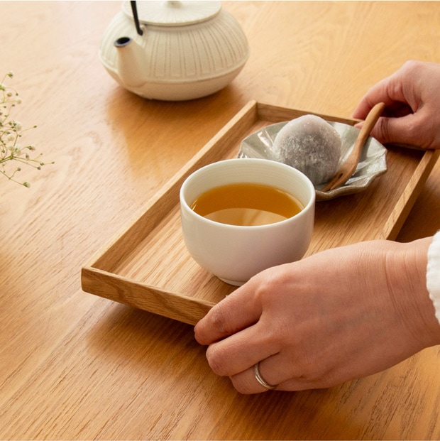 カフェトレー S なら 楢 トレー トレイ お盆 長方形 木製 日本製 天然木 薗部産業 SONOBE